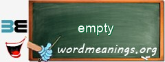 WordMeaning blackboard for empty